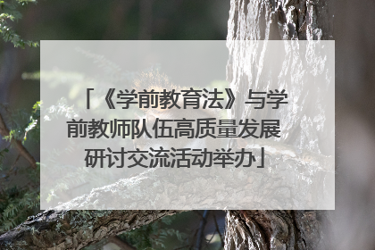 《学前教育法》与学前教师队伍高质量发展研讨交流活动举办