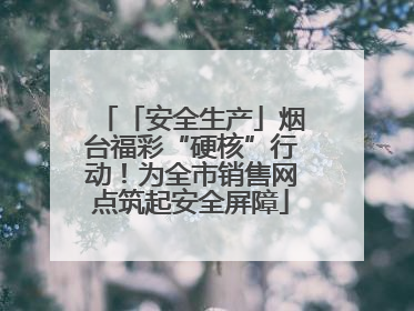 「安全生产」烟台福彩“硬核”行动！为全市销售网点筑起安全屏障