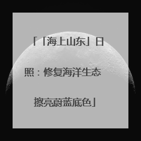 「海上山东」日照：修复海洋生态 擦亮蔚蓝底色