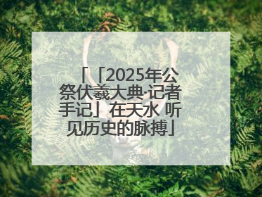 「2025年公祭伏羲大典·记者手记」在天水 听见历史的脉搏