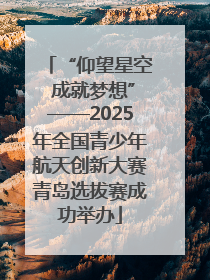 “仰望星空 成就梦想”——2025年全国青少年航天创新大赛青岛选拔赛成功举办