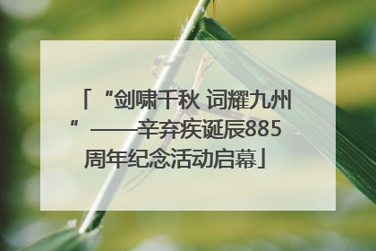 “剑啸千秋 词耀九州”——辛弃疾诞辰885周年纪念活动启幕