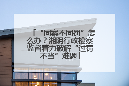 “同案不同罚”怎么办？湘阴行政检察监督着力破解“过罚不当”难题
