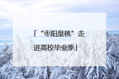 “枣阳皇桃”走进高校毕业季