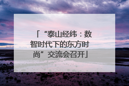 “泰山经纬：数智时代下的东方时尚”交流会召开