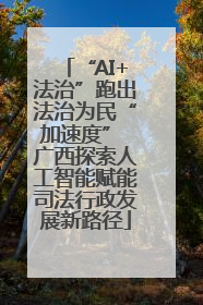 “AI+法治”跑出法治为民“加速度” 广西探索人工智能赋能司法行政发展新路径