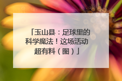 玉山县：足球里的科学魔法！这场活动超有料（图）