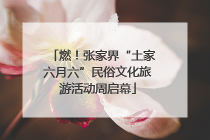 燃！张家界“土家六月六”民俗文化旅游活动周启幕