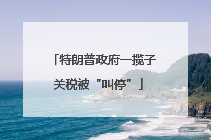 特朗普政府一揽子关税被“叫停”