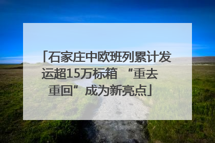 石家庄中欧班列累计发运超15万标箱 “重去重回”成为新亮点