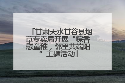 甘肃天水甘谷县烟草专卖局开展“粽香慰童稚，邻里共端阳”主题活动
