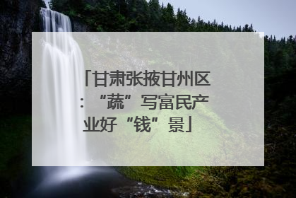 甘肃张掖甘州区：“蔬”写富民产业好“钱”景