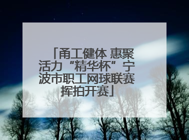 甬工健体 惠聚活力“精华杯”宁波市职工网球联赛挥拍开赛
