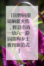 田野间童谣响薪火传，辉县市直一幼六一游园重构乡土教育新范式