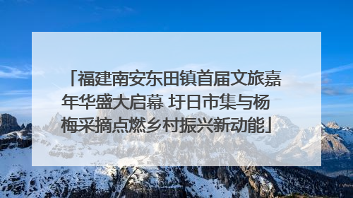 福建南安东田镇首届文旅嘉年华盛大启幕 圩日市集与杨梅采摘点燃乡村振兴新动能