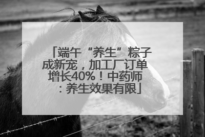 端午“养生”粽子成新宠，加工厂订单增长40%！中药师：养生效果有限