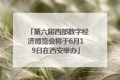 第六届西部数字经济博览会将于6月19日在西安举办