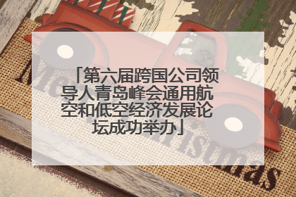 第六届跨国公司领导人青岛峰会通用航空和低空经济发展论坛成功举办