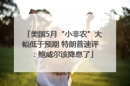 美国5月“小非农”大幅低于预期 特朗普速评：鲍威尔该降息了