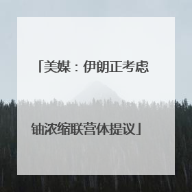美媒：伊朗正考虑铀浓缩联营体提议