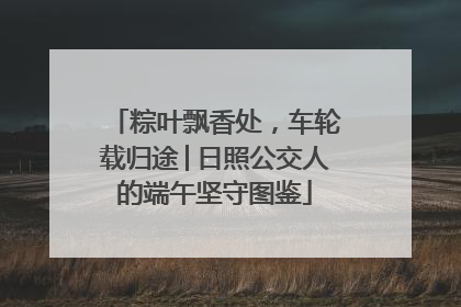 粽叶飘香处，车轮载归途│日照公交人的端午坚守图鉴