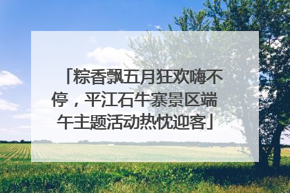 粽香飘五月狂欢嗨不停，平江石牛寨景区端午主题活动热忱迎客
