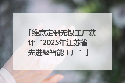 维意定制无锡工厂获评“2025年江苏省先进级智能工厂”