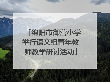 绵阳市御营小学举行语文组青年教师教学研讨活动