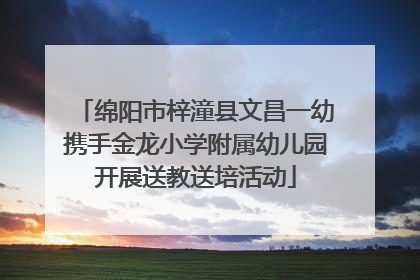 绵阳市梓潼县文昌一幼携手金龙小学附属幼儿园开展送教送培活动