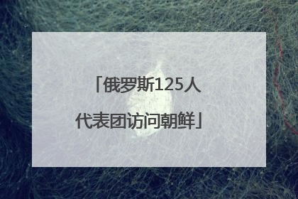 俄罗斯125人代表团访问朝鲜