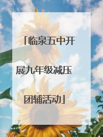 临泉五中开展九年级减压团辅活动