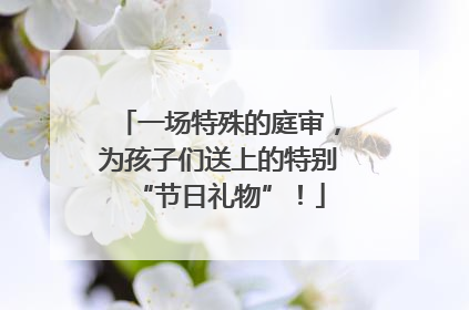一场特殊的庭审，为孩子们送上的特别“节日礼物”！