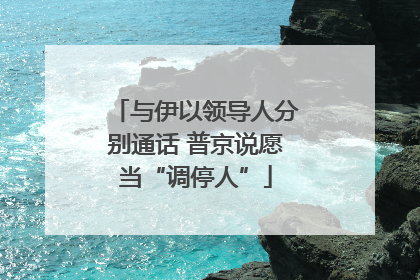 与伊以领导人分别通话 普京说愿当“调停人”