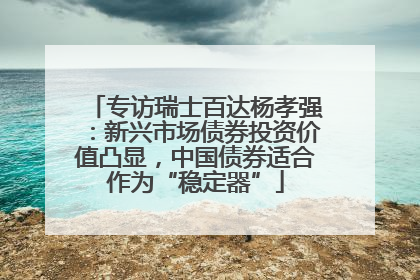 专访瑞士百达杨孝强：新兴市场债券投资价值凸显，中国债券适合作为“稳定器”