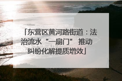 东营区黄河路街道：法治流水“一扇门” 推动纠纷化解提质增效