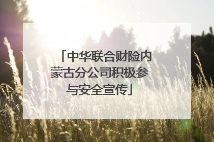 中华联合财险内蒙古分公司积极参与安全宣传