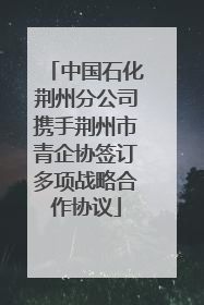 中国石化荆州分公司携手荆州市青企协签订多项战略合作协议