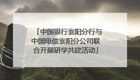 中国银行襄阳分行与中国电信襄阳分公司联合开展研学共建活动