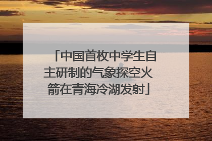 中国首枚中学生自主研制的气象探空火箭在青海冷湖发射