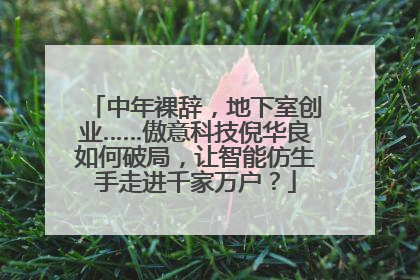 中年裸辞，地下室创业……傲意科技倪华良如何破局，让智能仿生手走进千家万户？