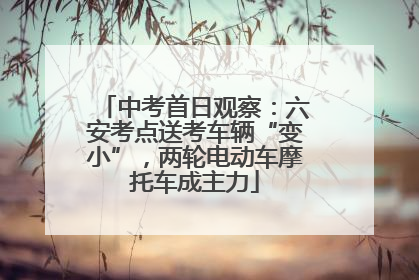 中考首日观察：六安考点送考车辆“变小”，两轮电动车摩托车成主力