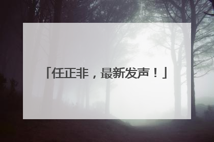 任正非，最新发声！