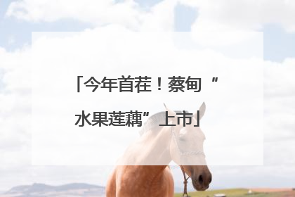 今年首茬！蔡甸“水果莲藕”上市