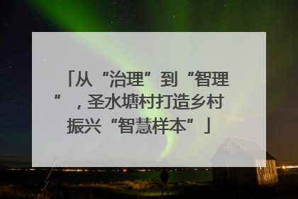 从“治理”到“智理”，圣水塘村打造乡村振兴“智慧样本”