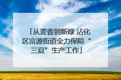 从麦香到新绿 沾化区富源街道全力保障“三夏”生产工作
