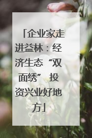 企业家走进益林：经济生态“双面绣” 投资兴业好地方