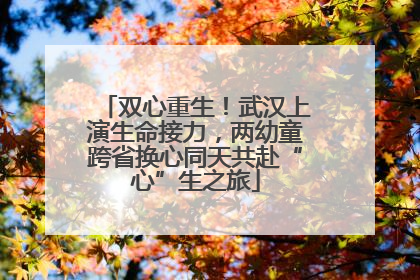 双心重生！武汉上演生命接力，两幼童跨省换心同天共赴“心”生之旅