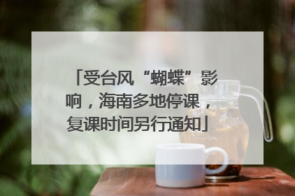 受台风“蝴蝶”影响，海南多地停课，复课时间另行通知