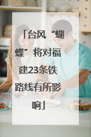 台风“蝴蝶”将对福建23条铁路线有所影响