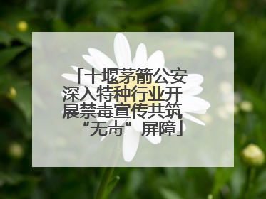 十堰茅箭公安深入特种行业开展禁毒宣传共筑“无毒”屏障